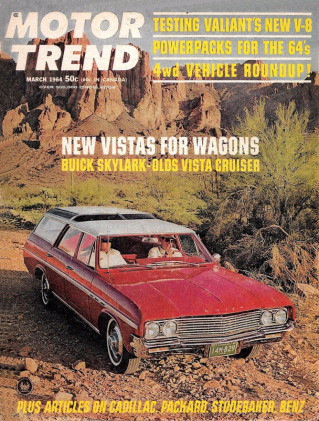 MOTOR TREND 1964 MAR - 4X4, WAGONS, VALIANT V-8
